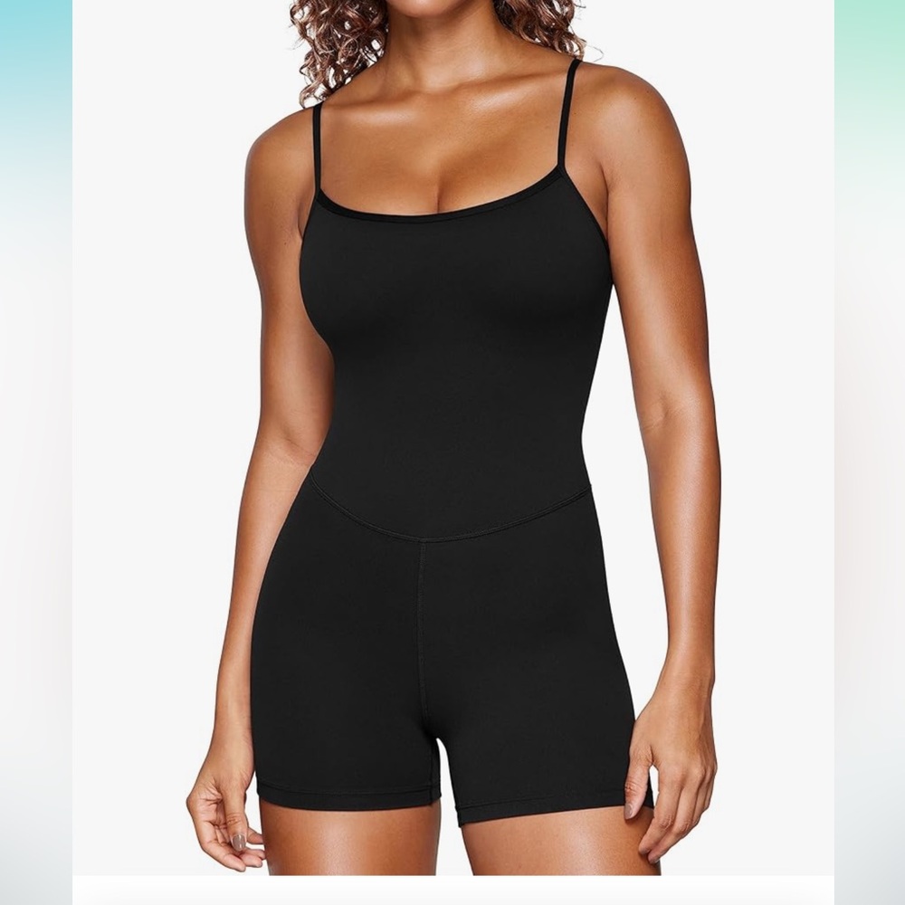 NWT CRZ Yoga athletic romper size L black